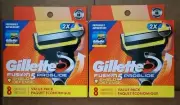 2 - Gillette ProGlide Shield Defense Razor Blades Refill Cartridges - 8 Packs 16