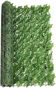 2 Pcs Artificial Hedge Roll,50 00cm Artificial Ivy Privacy Fence Screen,Artificial Hedges Fence and Faux Ivy,Green Leaf Hedge Screening,Privacy Hedging Wall Landscaping Garden Fence Balcony Screen