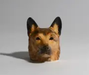 QUAIL CERAMICS ALSATIAN FACE EGG CUP NEW WITH BOX