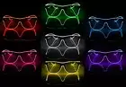 Glow Glasses Light Up El Wire Glowing Party Rave Glow-in-The Dark LED Sunglasses