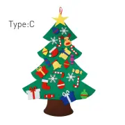 DIY Felt Christmas Tree Set with Ornaments - C & Multi-Colour Light