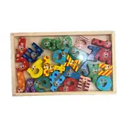 Alphabet Letters Wooden Toy Baby Brain Training Toddlers School Development