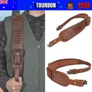 TOURBON Rifle Sling Ammo Holder Pouch Finger Rest Gun Strap with Swivels Clip