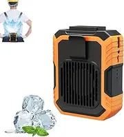 Blue Collar Breeze, Portable Waist Fan, 4000mAh Clip On Rechargeable, 3 Speeds, Belt Fan on Waist Portable Cooling Fan, Clip on Waist Fan for Outdoors (Orangge)