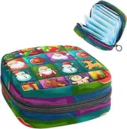 Period Bag,Sanitary Napkin Storage Bag,Xmas Snowman Santa Bear Reindeer,Tampon Holder for Purse