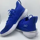 Under Armour Team Curry 7 Royal Blue Men Size 10-12 Basketball Shoes 3023838-407