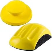 MIDO Professional Abrasive Hook and Loop Hand Sanding Block 5 Inch Mouse and Round Sanding Holder 2 PCS Hand Sanding Pad for Woodworking Hook Backing Sandpaper Holder for Furniture