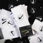 NIKE 襪子 BASKETBALL CREW SOCKS 黑 白 三雙入 籃球襪 中筒襪 任選 快乾排汗 【ACS】