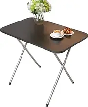 Simple Folding Table, Square Coffee Table, Portable Home Dining Desk for Home Office, Picnic, Work Bench (60 x 40 x 50 CM) Black