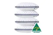 Aus Made Four Pack Hotel Quality Blue Diamond Checked Ultra Plush Soft Pillow