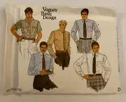Vogue 1271 Vintage 80s Sewing Pattern Size: 16 - Men's Shirts