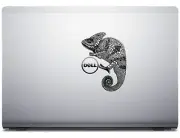 Zentangle stylized Chameleon Reptile apple pro Decal Sticker Dell Laptop Graphic