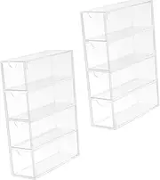 Ipetboom 2Pcs Eyeglasses Storage Box Sturdy Cosmetic Organizer for Sunglasses Display and Jewelry Storage for Home Shop Showcase