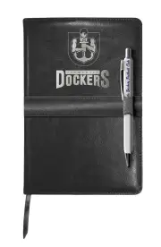 Fremantle Dockers Freo AFL Heritage Logo Notebook with Pen Strap Gift Set