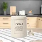 colaxi Metal Vintage Food Flour Storage Tin Jar 5 litres Container Decor Durable