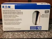 10 Pk Eaton 15 Amp Rocker Decorator Single Pole Light Switch White 7501W-10-LW