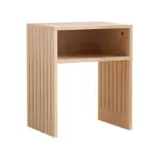 NNEDSZ Coffee Table Storage Shelf Fluted Side Pine