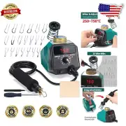 Compact Pyrography Station with Digital Display, 20 Nibs & Introductory Guide