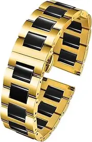 [TQTYFPVQT] Quick-release Ceramic Stainless Steel Metal Watch Strap 12-22mm Unisex Wristband Replacement Watch Strap Watch Accessories Suitable Smart Watch Quartz Watch