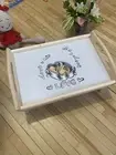 Breakfast in bed tray table with leg HANDMADE - Folding bed and picnic tray