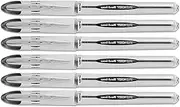 uniball Vision Elite Stick Bold Point Roller Ball, 6 Black Ink Pens (61231) (ne k)