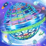 Flying Orb Ball, 2022 Flying Ball Toys Hover Ball,Boomerang Ball Globe 360 Rotating Magic Ball Hand Controlled Led Orb Drone Flying Spinner with RGB Light,Fly Orb Toy for 6 7 8+ Age Kids Adults Gift