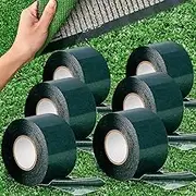 6 Rolls 2 in x 16.5 ft Double Sided Turf Tape - Self Adhesive Artificial Grass Rug for Lawn Garden Carpet Connecting Outdoor