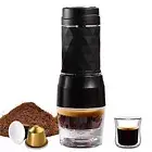CAFELFFE 3-in-1 Portable Manual Espresso Coffee Machine 18Bar Cold and Hot J7Q4