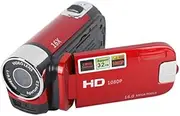 Video Camera Camcorder, 16x 1080P 30FPS Vlogging Camera Recorder with 2.7 Inch TFT Rotatable Screen, Fill Light, Bulit in Speaker, Support 32GB, for Travel Wedding (Red)