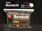 Scotch 3M TC 20 EXG Videocassette VHS-C Compact 44m NEW ~ FREE SHIPPING