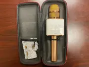 Wireless Handheld Microphone KTV Karaoke Stereo USB Player Bluetooth Q7 RoseGold
