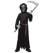 Kid's Electro Skull Reaper W/ Light-Up Mask Costume - Medium - Morris Costumes