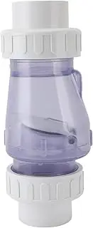 2 Inch Transparent Check Valve High Temperature Resistant PVC Pool Accessories Replacement Prevent Backflow for Swimming Pools Spas Water Pumps Underfloor Heating Systems