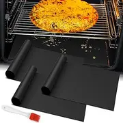 Oven Liners for Bottom of Electric Gas Oven - 3Pack Large Heavy Duty Oven Mat, Non-Stick Oven Floor Protector Liner, Reusable Heat Resistant Stovetop Air Fryer Grill Baking Mat Easy to Clean 23"x15.7"