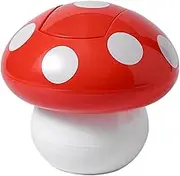 Healvian Mini Trash Can Desktop Waste Basket Garbage Can Waste Paper Bin Cute Mushroom Shaped Mini Trash Bin with Lid Rubbish Container
