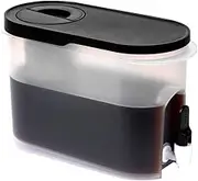 JILLMO Cold Brew Coffee Maker, 3/4 Gallon Iced Coffee Pitcher with Steel Mesh Filter and Spigot, Black