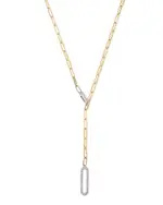 Bloomingdale's Fine Collection Diamond Paperclip Lariat Necklace in 14K Yellow Gold, 0.30 ct. t. w.