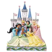 Disney Traditions Beautiful and Brave Princess Group in front of Castle Jim Shore Figurine