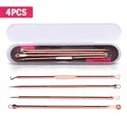 4Pcs Acne Extractor Remover Tool Kit Blackhead Blemish Removers Pimple Needl FT