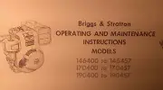 Briggs Stratton Engine Horizontal 6, 7 & 8 hp Owners Manual Lawn Garden Tractor