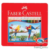 在飛比找momo購物網優惠-【Faber-Castell】紅色系 水性色鉛筆24色(鐵盒