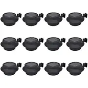 Outdoor Solar Fence Lamps 12 pcs LED Black