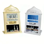 Muslim Prayer Wall Clock Azan Calendar Adjustable Deviation Alarm Temperature