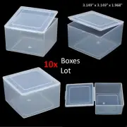 10PCS Square Plastic Storage Container Box DIY Coins Screws Jewelry Charm Travel