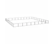 vidaXL Dog Kennel Black 81 m² Steel