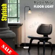 Floor Light Desk Lamp Vintage Marble Base Metal Matt Black Copper Plating
