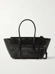 [Alaïa] Alaïa - New Mina 20 Laser-cut Leather Tote - Black - One size One size Black