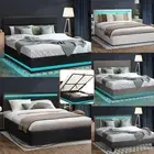 Oikiture Bed Frame Queen Double King RGB LED Gas Lift Storage Base