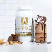 RYSE Loaded Premium Whey Protein Powder with MCTs - Peanut Butter Cup 2.3 lbs