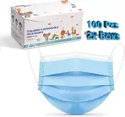 10/50/100 Pcs Kids Children Blue 3-Ply Disposable Face Mask Earloop Mouth Cover